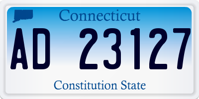 CT license plate AD23127