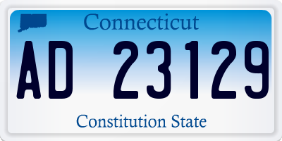CT license plate AD23129
