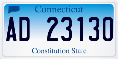 CT license plate AD23130
