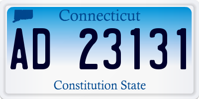 CT license plate AD23131