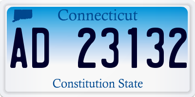 CT license plate AD23132