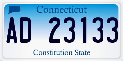 CT license plate AD23133