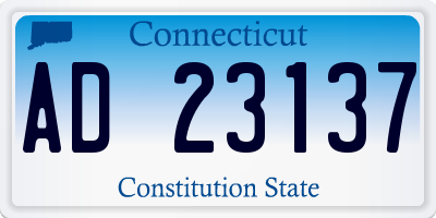 CT license plate AD23137