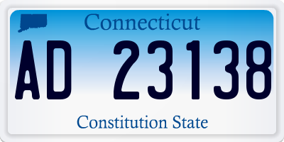 CT license plate AD23138