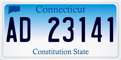 CT license plate AD23141