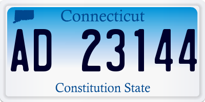 CT license plate AD23144