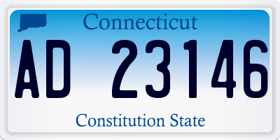 CT license plate AD23146