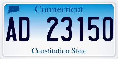 CT license plate AD23150