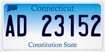 CT license plate AD23152