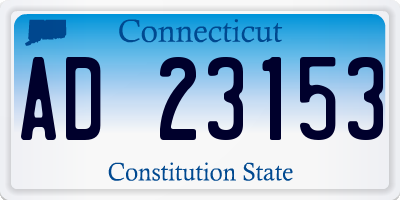 CT license plate AD23153