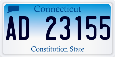 CT license plate AD23155