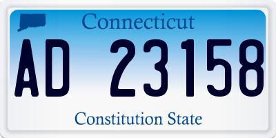 CT license plate AD23158