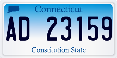 CT license plate AD23159
