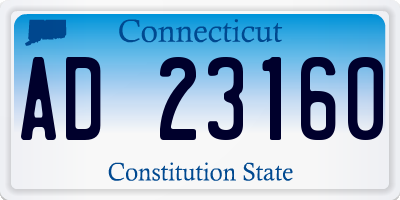 CT license plate AD23160