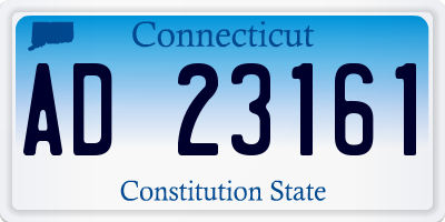CT license plate AD23161