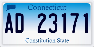 CT license plate AD23171
