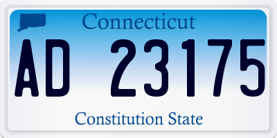 CT license plate AD23175