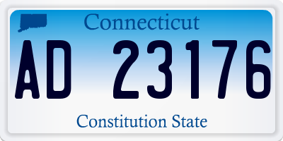 CT license plate AD23176