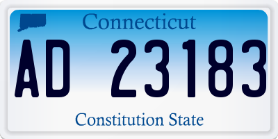 CT license plate AD23183