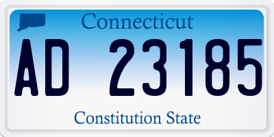 CT license plate AD23185