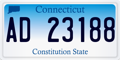 CT license plate AD23188
