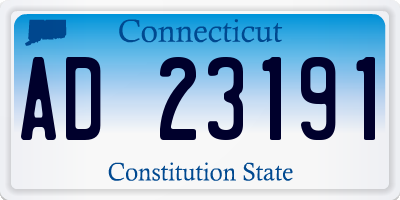 CT license plate AD23191