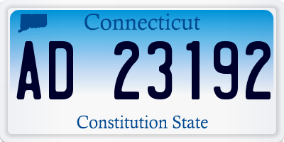 CT license plate AD23192