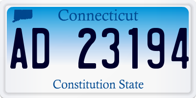 CT license plate AD23194