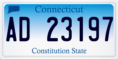 CT license plate AD23197