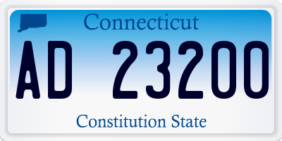 CT license plate AD23200