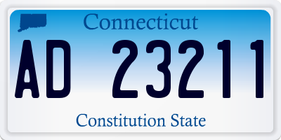 CT license plate AD23211