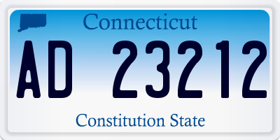 CT license plate AD23212