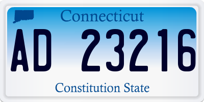 CT license plate AD23216