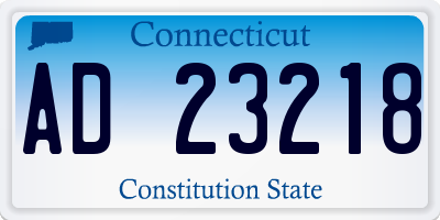CT license plate AD23218