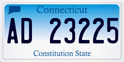 CT license plate AD23225