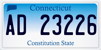 CT license plate AD23226