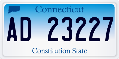 CT license plate AD23227