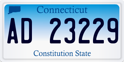 CT license plate AD23229
