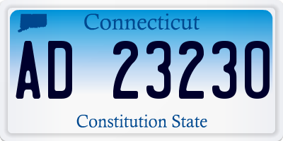 CT license plate AD23230