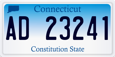 CT license plate AD23241
