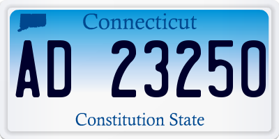 CT license plate AD23250