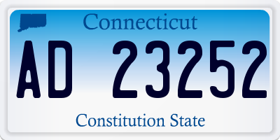 CT license plate AD23252