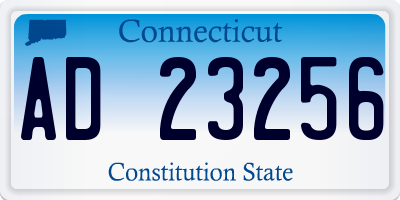 CT license plate AD23256