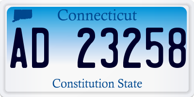 CT license plate AD23258