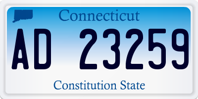 CT license plate AD23259
