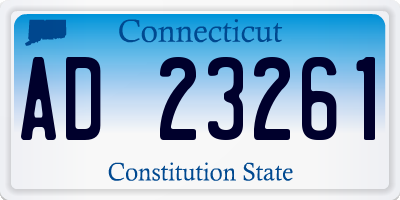 CT license plate AD23261