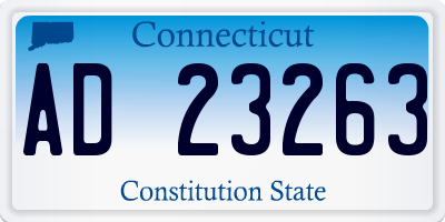 CT license plate AD23263
