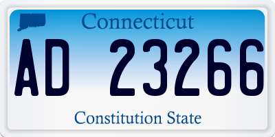 CT license plate AD23266