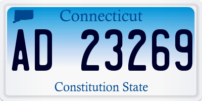CT license plate AD23269