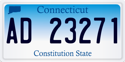 CT license plate AD23271